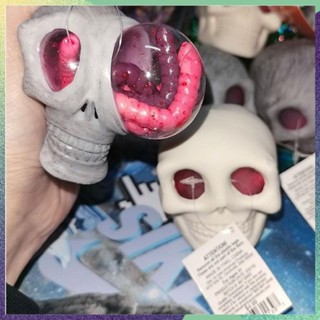 Skull Monster Gothic Toy New Skull Squeeze Balls ของเล่นบรรเทาความเครียด,ปั๊มกะโหลกศีรษะจำลอง Tricky Toys