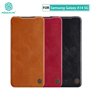 Galaxy A14 เคส Nillkin Qin Series PU หนังเคสสำหรับ Samsung Galaxy A14 5G