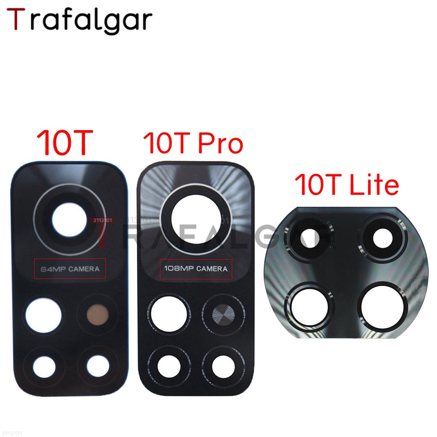 2 ชิ้น/ล็อตด้านหลังกล้องด้านหลังเปลี่ยนเลนส์สําหรับ Xiaomi Mi 10T Pro 10T Lite 5G M2007J17G M2007J3S