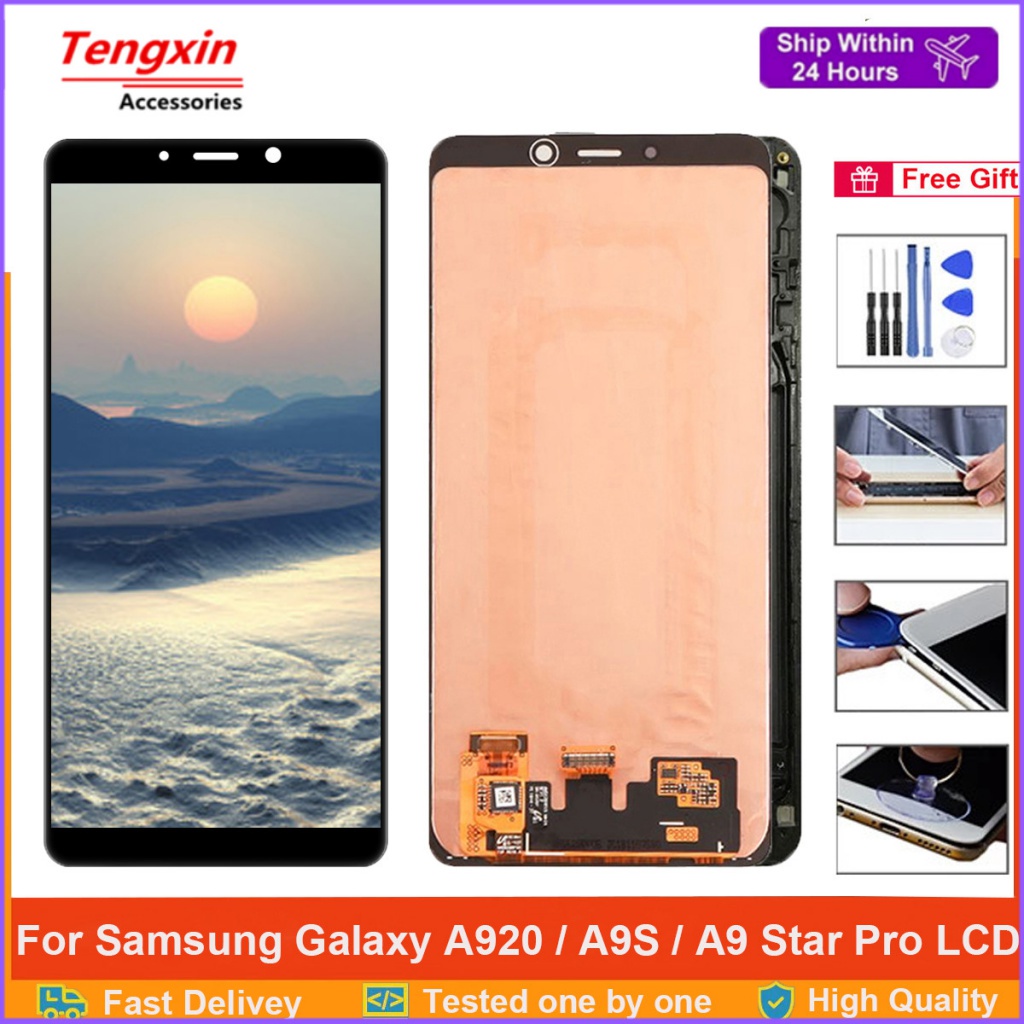 6.3 "a920 จอแสดงผลสําหรับ Samsung Galaxy A9 2018 LCD A9 Star Pro SM-A920F A920N A920F/DS LCD Touch S