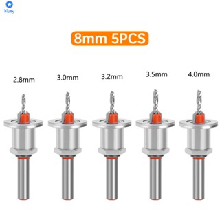 8มิลลิเมตรก้านไฮสปีด Countersink สว่านงานไม้เราเตอร์บิตตั้งมิลลิ่งตัดปรับสกรูสว่าน2.8/3.0/3.2/3.5/4.0มิลลิเมตร8/10มิลลิเมตรหลุม【 Blue】