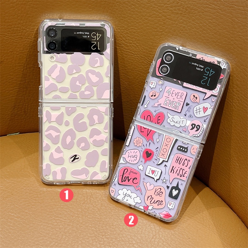 Samsung Z Flip6 4 3 5 Flip 5G ใหม่ Nice กรณี Graffiti ข้อความ Board ปลอกรวมทุกอย่างป้องกันกันกระแทกความคิดสร้างสรรค์ปลอกสําหรับ Samsung Galaxy Z ฝาครอบ