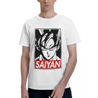 [S-5XL] เสื้อยืดเท่ Bandai ดราก้อนบอล Dbz Goku Saiyan เสื้อยืด Voor Mannen อะนิเมะ Grappige Katoen Tees O Hals Korte Mou