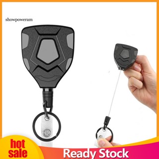 SPM ABS Carabiner Badge Holder Hiking Accessories Retractable Tactical ID Badge Reel Belt Clip