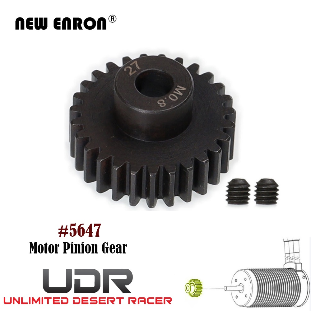 32P 0.8Mod 27T มอเตอร์ Pinion เกียร์ 5647 45 เหล็กเหมาะกับ 5 มม.สําหรับ RC รถอะไหล่ Traxxas 1/7 ไม่จ