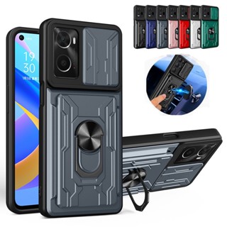 Shockproof Armor Case For Realme 10 8 9 Pro 9i 8i 5G C35 C31 C30 C21 C11 V13 Casing Slide Camera Detachable Holder Lens Protection Bracket Metal Ring Back Cover