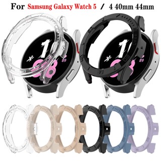 เคสป้องกัน สําหรับ Samsung Galaxy watch 4 watch 5 40 มม. 44 มม. สเกลแข็ง PC กันชน กันรอยหน้าจอ