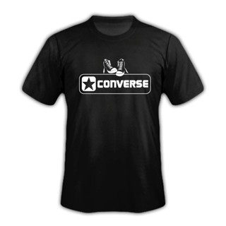 Men T Shirt CONVERSE SPECIAL EDITION Cotton Black Baju Hitam Putih Bossku_01