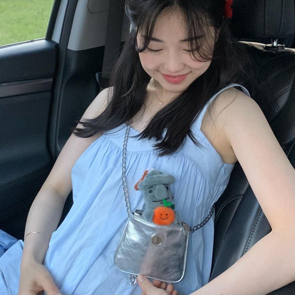 Anemone กระเป๋าถือ กระเป๋าสะพายไหล่ หนัง PU ขนาดเล็ก แบบพกพา สไตล์เรโทร สําหรับสตรี