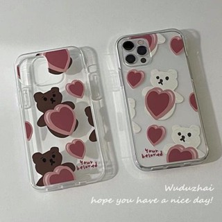 Phone Case For Iphone11 13 Love 12pro Silicone 678plus Transparent Case 14 iPhone X Cute XR Female Xsmax