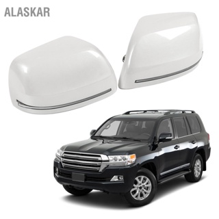 Alaskar ฝาครอบกระจกมองหลังรถยนต์ พร้อมไฟเลี้ยว Led แบบเปลี่ยน สําหรับ Land Cruiser 200 Lc200 Fj200 2016‐2019 2 ชิ้น