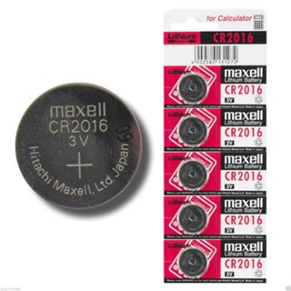 ถ่านกระดุม Maxell CR 2016 1 แผง จำนวน 5 ลูก ถ่าน