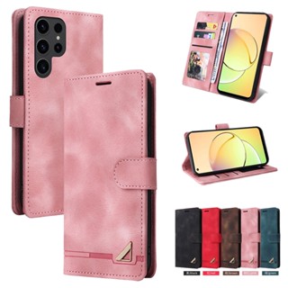 เคสโทรศัพท์หนังนิ่ม ฝาพับแม่เหล็ก พร้อมช่องใส่บัตร หรูหรา สําหรับ Samsung Note 8 9 10 20 S20 FE Plus Ultra