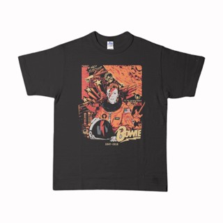 [S-5XL]เสื้อยืด พิมพ์ลายเพลง DAVID BOWIE BAND METAL สําหรับผู้ชาย