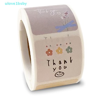 Ulove1bsby สติกเกอร์ฉลาก ลายการ์ตูน Thank You น่ารัก สําหรับติดซองจดหมาย 300 ชิ้น ต่อม้วน