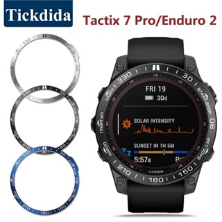 ฝาครอบกันชนนาฬิกาข้อมือ สเตนเลส สําหรับ Garmin Enduro 2 Tactix 7 Bezel Ring Anti Scratch Metal Cover for Fenix 7X อุปกรณ์เสริม