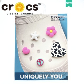 อุปกรณ์เสริม จี้หัวเข็มขัด รูปดอกไม้น่ารัก สีชมพู สําหรับรองเท้า Crocs jibbitz