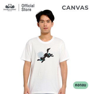 เสื้อยืดผ้าคอตตอน เสื้อยืดผ้าหนา เสื้อยืดแขนสั้น ราคาส่ง ห่านคู่ Canvas เสื้อยืดพิมพ์ลายศิลปิน JCCHR