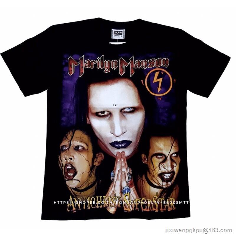 CZH เสื้อยืด Marilyn Manson OVERPRINT oversize SML