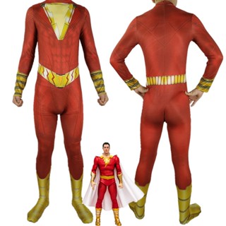 ชุดจั๊มสูทคอสเพลย์ Billy Batson Shazam เหมาะกับปาร์ตี้ฮาโลวีน สําหรับเด็ก และผู้ใหญ่