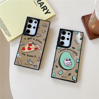 CASETIFY เคสโทรศัพท์มือถือ TPU กันกระแทก ลายอะโวคาโด และพิซซ่า สําหรับ Samsung Galaxy S23 Ultra S23 Plus S22 Ultra