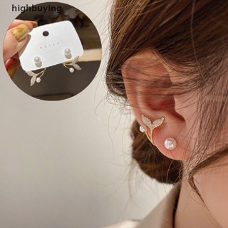 [highbuying] New Arrival Stud Earrings Fashion Fish Tail Metal Women Classic Spring Summer Flower Pearl Cute Elegant Female Trendy Jewelry New Stock