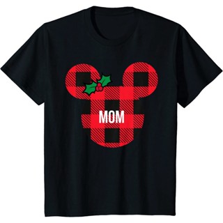 เสื้อยืด พิมพ์ลาย Disney Minnie Mouse MOM เหมาะกับวันหยุด สําหรับครอบครัว คริสต์มาส