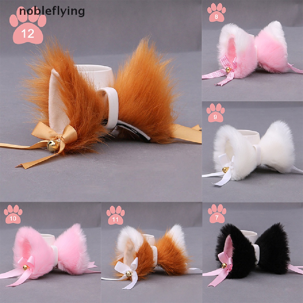 Nf Fox Ears Hairpin Fluffy Plush คอสเพลย์คลิป Barrette Party เครื่องแต่งกายอุปกรณ์เสริม nobleflying