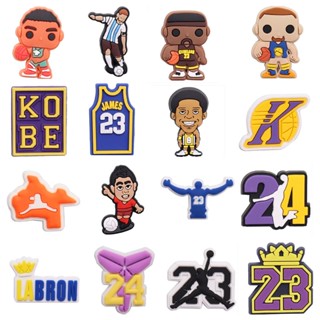 อุปกรณ์เสริม จี้รูปบาสเก็ตบอล Nba Jibbitz Jibitz Croc Kobe James Jibits น่ารัก สําหรับผู้หญิง