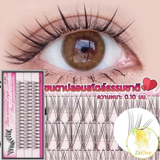 ขนตาปลอมแบบธรรมชาติ /8/10/11/12/14 มม. ต่อขนตาแต่ละช่อ ขนตาปลอม False Eyelashes