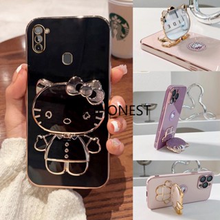 เคส Samsung Galaxy A11 เคส Samsung A13 Casing Samsung A10 A10S Cases Samsung A03S Case Samsung A02S Case Samsung M11 Case Samsung M02S Case Samsung A72 Cute Anime Cartoon Vanity Mirror Hello Kitty Holder Phone Cover Case With Metal Sheet TK โทรศัพท์มือถือ