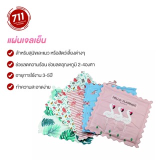 แผ่นเจลเย็น 35x35 ซม. ที่นอนเย็น เบาะนอนเย็น สำหรับสุนัขและแมว ที่นอนเย็นน้องหมา น้องแมว เจลเย็น คลายร้อน