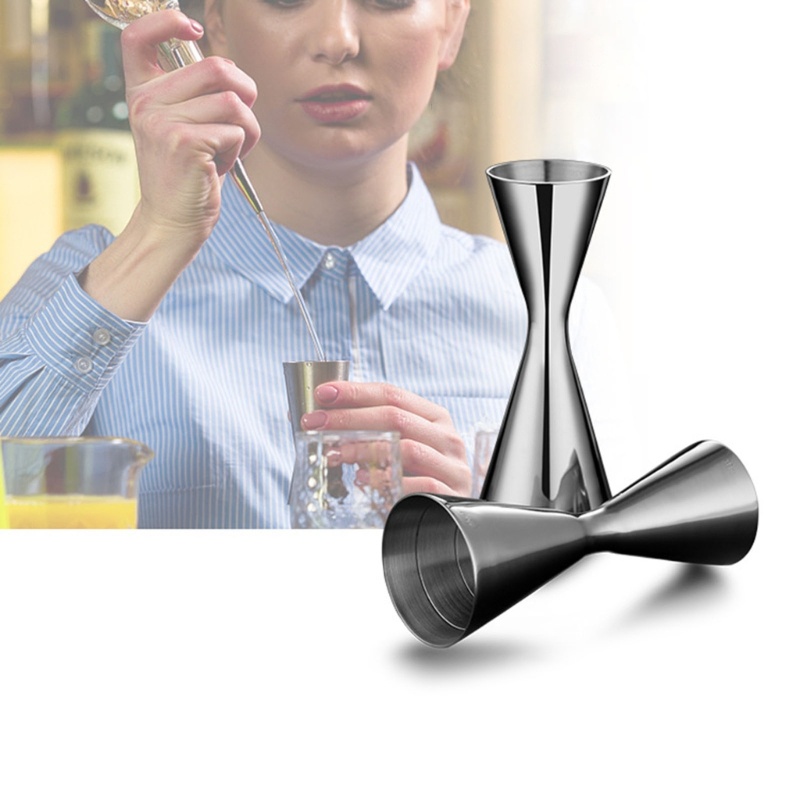R* ถ้วยตวง Cocktail Jigger เครื่องปั่นค็อกเทล Jigger วัสดุสแตนเลส