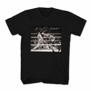 [S-5XL] เสื้อเชิ้ต พิมพ์ลาย Mike Tyson Vs Muhammad Ali "Iron" Putih เสื้อยืด ผ้าฝ้ายนิ่ม โอเวอร์ไซซ์