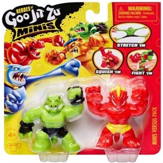 ของเล่นตุ๊กตา Goo JIT Zu Mini Pack Versus Blazagon vs Rockjaw ขนาดเล็ก