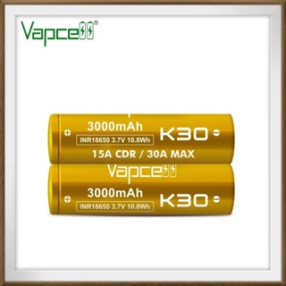 Vapcell K30👍[ได้รับ1ก้อน][ส่ง]แท้ 💯%เช็คCodeได้ทุกก้อน[แถมปลอกถ่านฟรี1ใบ] ถ่าน