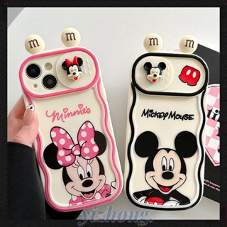 เคสป้องกันโทรศัพท์มือถือ TPU แบบนิ่ม ลายการ์ตูนมิกกี้ มินนี่ เมาส์ 3D ป้องกันรอยขีดข่วน สําหรับ IPhone 11 14 13 12 Pro Max