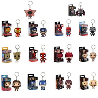 พวงกุญแจ Funko Pocket Pop! พวงกุญแจ โมเดลฟิกเกอร์ Marvel Avengers Iron Man Wonder Woman Spiderman Deadpool