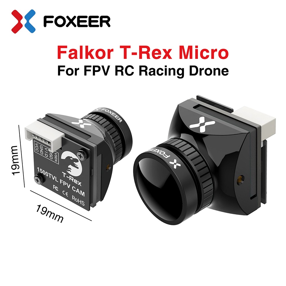 Foxeer T-Rex Micro 1500TVL 6ms Latency ต่ํา Super WDR กล้อง FPV สําหรับ FPV Racing RC Drone
