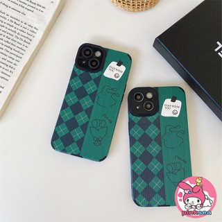 เคสโทรศัพท์มือถือ TPU กันกระแทก ป้องกันเลนส์ ลายตารางหมากรุก สําหรับ iPhone 14 13 12 11 Pro Max SE2020 X Xr Xs Max 8 7 Plus