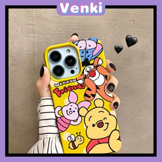 VENKI - เคสไอโฟน11 เคส iPhone Case Soft TPU เคสลูกอมสีเหลืองเคลือบเงาการ์ตูนน่ารักป้องกันกล้องกันกระแทกสำหรับ iPhone 14 13 12 11 Pro Max 7 8 Plus X XR