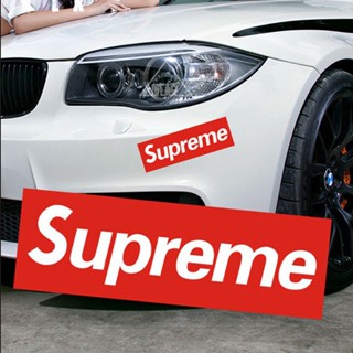 สติกเกอร์สะท้อนแสง ลาย Supreme สไตล์ฮิปฮอป สตรีท ดัดแปลง สําหรับติดตกแต่งรถยนต์ รถจักรยานยนต์