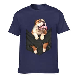 English Bulldog Inside Pocket Dog Lovers Mens Short Sleeve T-Shirt_07S-5XL