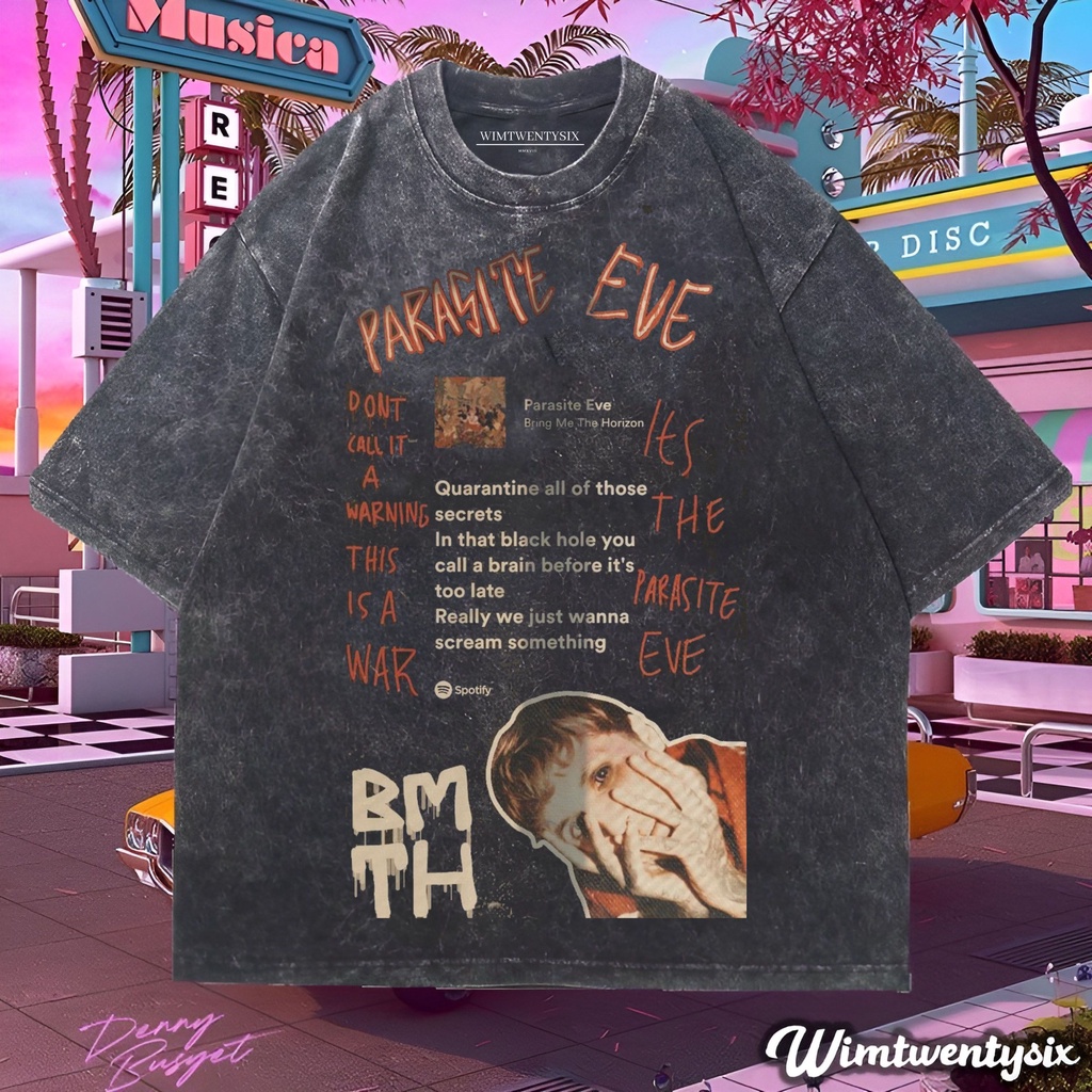 Wimtwentysix bmth parasite eve เสื้อยืดซักผ้าขนาดใหญ่ | นําฉันขอบฟ้า