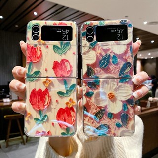 ใหม่ เคสโทรศัพท์มือถือ กันกระแทก ลายดอกทิวลิป ดอกคามิเลีย สําหรับ Samsung Z Flip4 3 W23 Flip 5G Galaxy Z