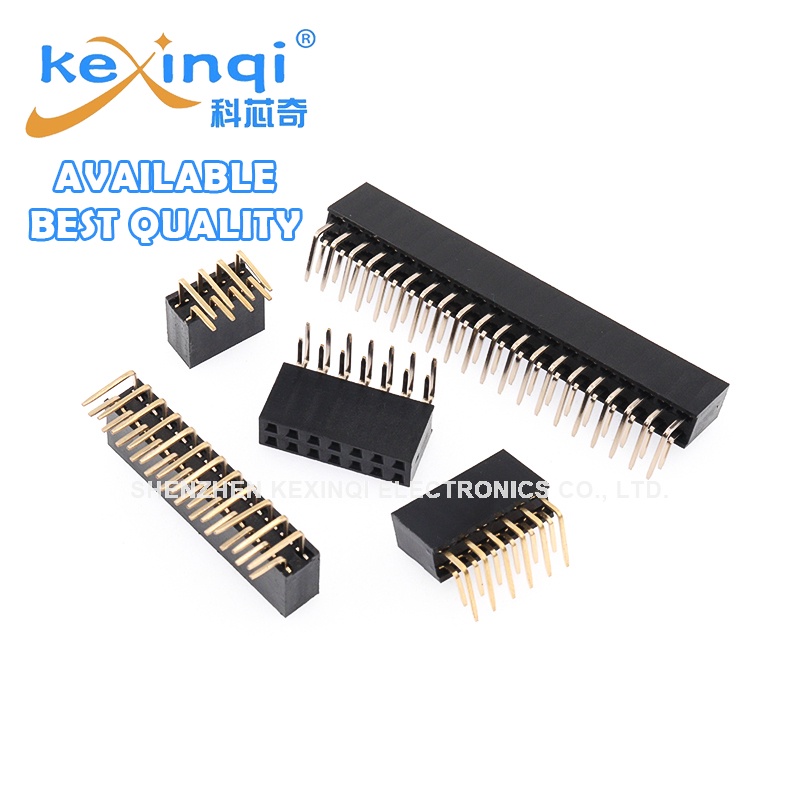 10pcs คู่แถวหญิง PCB บอร์ด Tolerance psitions 2.54 มม.ซ็อกเก็ต Bend 90 องศา SMD 2*2p 3P 4P 5P 6P 8P-