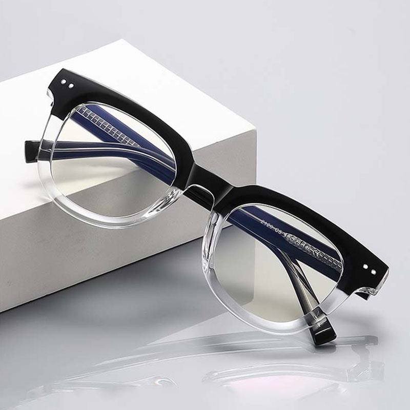 Tr90 Anti Blue กรอบแว่นตาสายตาสั้นแว่นตา Retro รอบกรอบแว่นตาผู้ชายและผู้หญิง