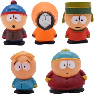 5PCS Set of The South Parks Eric Cartman, Stan Marsh, Kyle Broflovski, Kenny McCormick and Butters Stotch Action Figures Set Toy