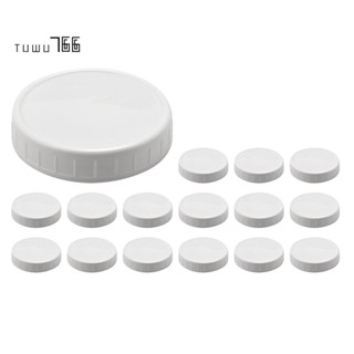 16 Pack Wide Mouth Mason Jar Lids,Plastic Storage Caps for Canning Jars,Leak-Proof and Anti-Scratch Resistant Surface