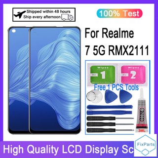 อะไหล่หน้าจอสัมผัส LCD แบบเปลี่ยน สําหรับ Realme 7 5G RMX2111